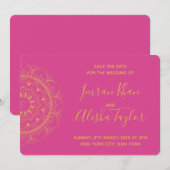 Mehendi Indiase Trouwdag Aankondiging hamsa Henna (Voorkant / Achterkant)