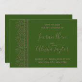 Mehendi Indiase Trouwdag Aankondiging hamsa Henna (Voorkant / Achterkant)