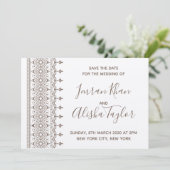 Mehendi Indiase Trouwdag Aankondiging hamsa Henna (Staand voorkant)