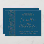 Mehendi Indiase Trouwdag Aankondiging hamsa Henna (Voorkant / Achterkant)