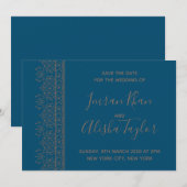 Mehendi Indiase Trouwdag Uitnodiging hamsa Henna (Voorkant / Achterkant)