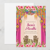 Mehendi uitnodiging Digitale Mehendi uitnodiging (Voorkant / Achterkant)