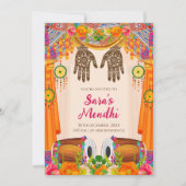 Mehendi uitnodiging Digitale Mehndi uitnodiging (Voorkant)