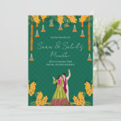 Mehendi uitnodiging Digitale Mehndi uitnodiging (Staand voorkant)