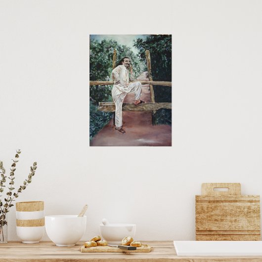 Meher Baba in Natuur Poster (Keuken)