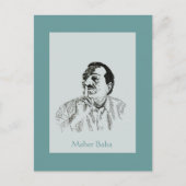 Meher Baba Silence Portrait Briefkaart (Voorkant)