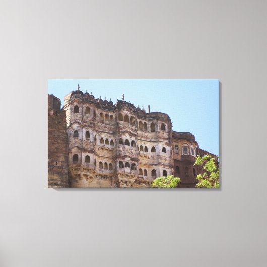 Meherangarh, Majestic Fort, Jodhpur Canvas Afdruk (Voorkant)