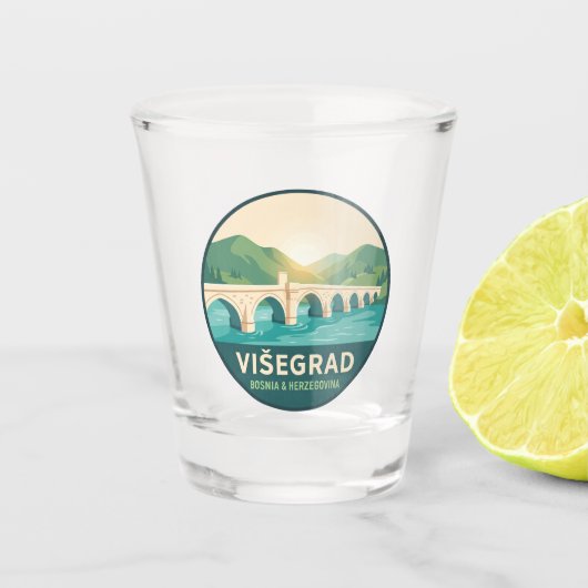 Mehmed Paša Sokolović-brug Shot Glas (Voorkant)