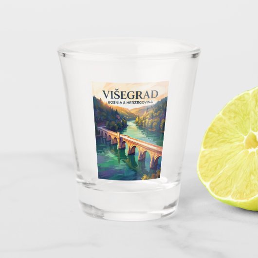 Mehmed Paša Sokolović-brug Shot Glas (Voorkant)