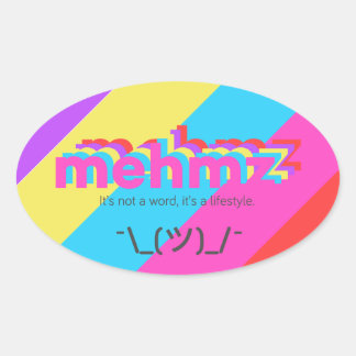 Mehmz Gestreepte Tagline Sticker