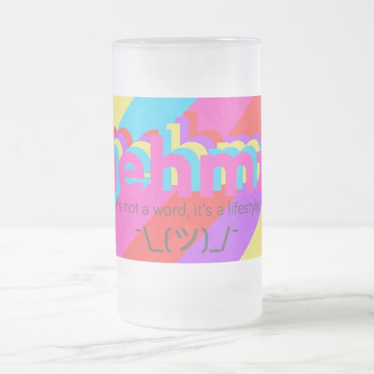 Mehmz Shruggy Striped Large Frosted Mok (Center)