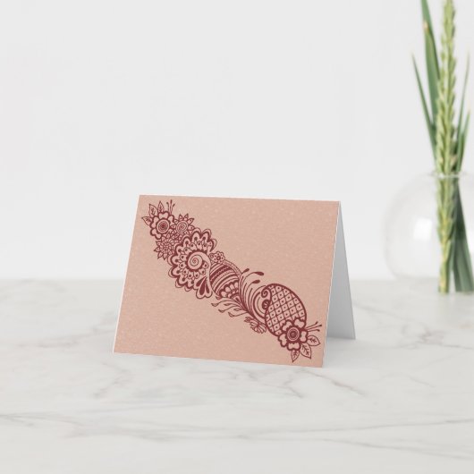 Mehndi blanco notitiekaart (Voorkant)