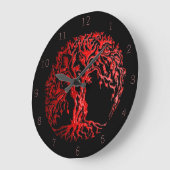 Mehndi-boom van het leven (Henna) (rood) Grote Klok (Hoek)