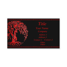 Mehndi-boom van het leven (Henna) (rood)