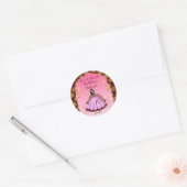 Mehndi bordeauxroze goud lotus Indische bruidsgesc Ronde Sticker (Envelop)