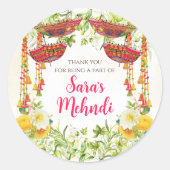 Mehndi-ceremonie-stickers Ronde Sticker (Voorkant)