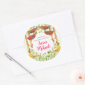 Mehndi-ceremonie-stickers Ronde Sticker (Envelop)