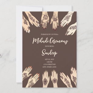 Mehndi Ceremony Uitnodiging