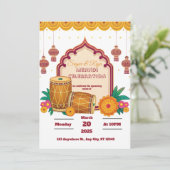 Mehndi Dholki  Kaart (Staand voorkant)