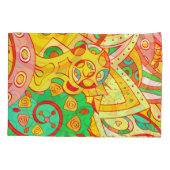 Mehndi Doodle: Kleurrijke etnische textuur. Kussensloop (Achterkant)