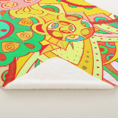 Mehndi Doodle: Kleurrijke etnische textuur. Sherpa Deken (3/4)