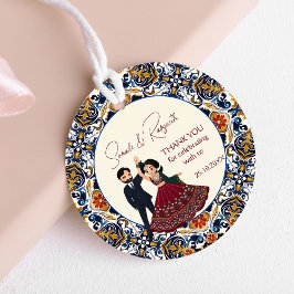 Mehndi en sangeet Indiase bruiloft dank u gunst Bedankjes Labels