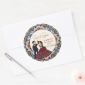 Mehndi en sangeet Indiase bruiloft dank u gunst Ronde Sticker (Envelop)