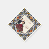 Mehndi en sangeet Indiase bruiloft gepersonaliseer Servet (Hoek)