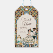 Mehndi en sangeet Indiase bruiloft gunst Cadeaulabel (Voorkant)