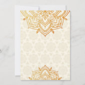 Mehndi en sangeet nodigen leuk Indiaas koppel uit Kaart (Achterkant)