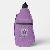 Mehndi Fantasie Zilver Sling Bag (Voorkant)