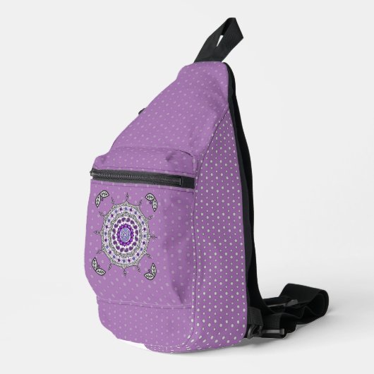 Mehndi Fantasie Zilver Sling Bag (Rechterhoek)