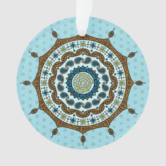 Mehndi Fantasy Copper Acryl Ornament (voorkant)
