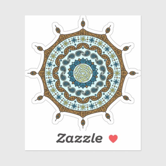 Mehndi Fantasy Copper Contour Sticker (Vel)