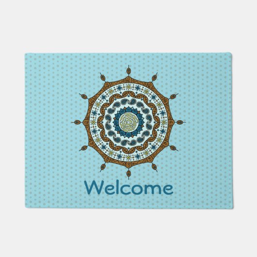 Mehndi Fantasy Copper Doormat Deurmat (Voorkant)