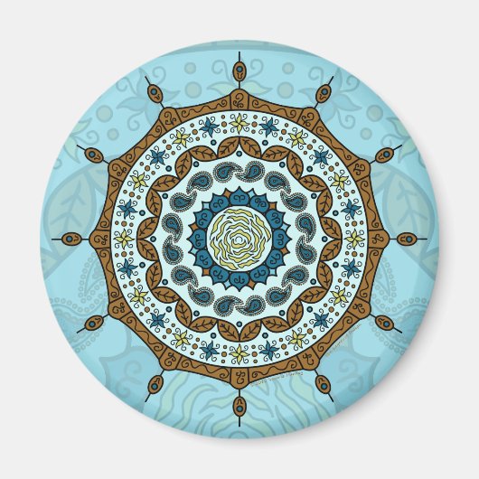 Mehndi Fantasy Copper Magnet (Voorkant)