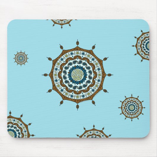 Mehndi Fantasy Copper Mousepad Muismat (Voorkant)