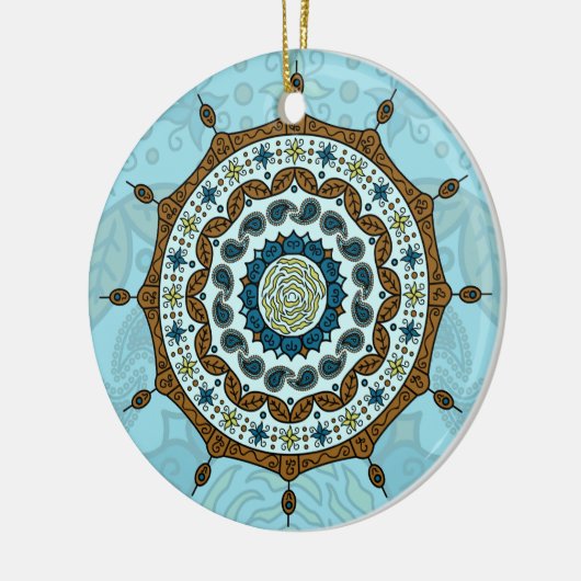 Mehndi Fantasy Copper Ornament (Links)