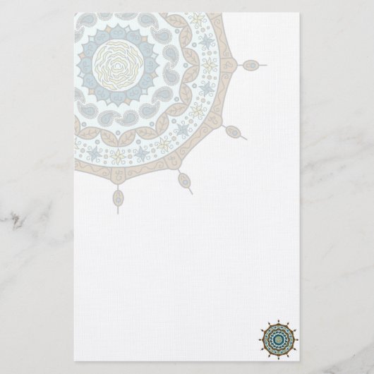 Mehndi Fantasy Copper Stationery Briefpapier (Voorkant)