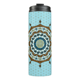 Mehndi Fantasy Copper Thermal Tumbler Thermosbeker