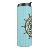 Mehndi Fantasy Copper Thermal Tumbler Thermosbeker (Gedraaid links)