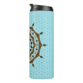 Mehndi Fantasy Copper Thermal Tumbler Thermosbeker (Geroteerd rechts)
