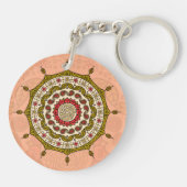 Mehndi Fantasy Gold Acryl Sleutelhanger (Achterkant)
