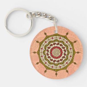 Mehndi Fantasy Gold Acryl Sleutelhanger