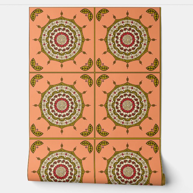 Mehndi Fantasy Gold Behang (Afrollen)