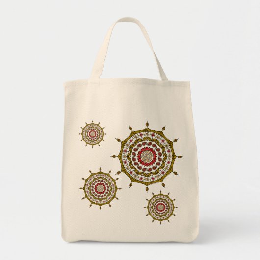 Mehndi Fantasy Gold Canvas tas (Voorkant)