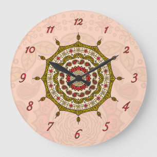 Mehndi Fantasy Gold Clock Grote Klok