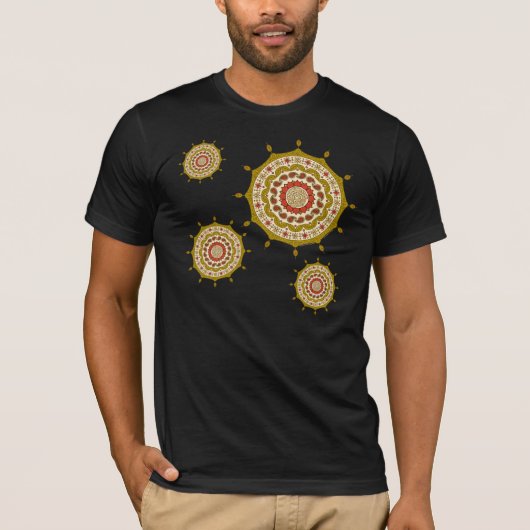 Mehndi Fantasy Gold Mannen Shirt (Voorkant)