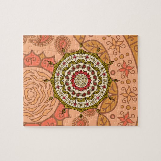 Mehndi Fantasy Gold Puzzle Legpuzzel (Horizontaal)