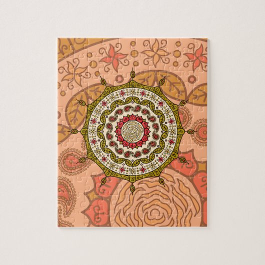 Mehndi Fantasy Gold Puzzle Legpuzzel (Verticaal)